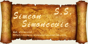 Simeon Simončević vizit kartica